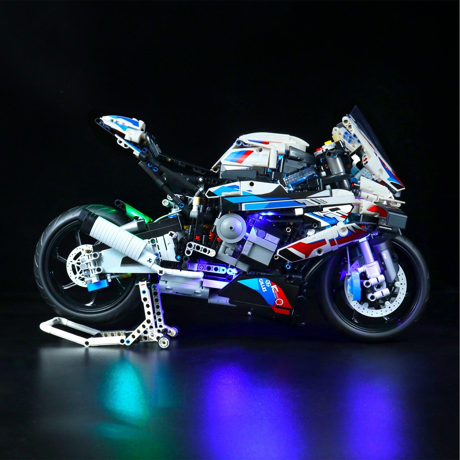 LEGO Technic BMW M 1000 RR 42130 Light Kit - Compatible with Motorcycle Building Set - Enhance Your Model with Realistic LED Lights for Night Display & Collection Showcase