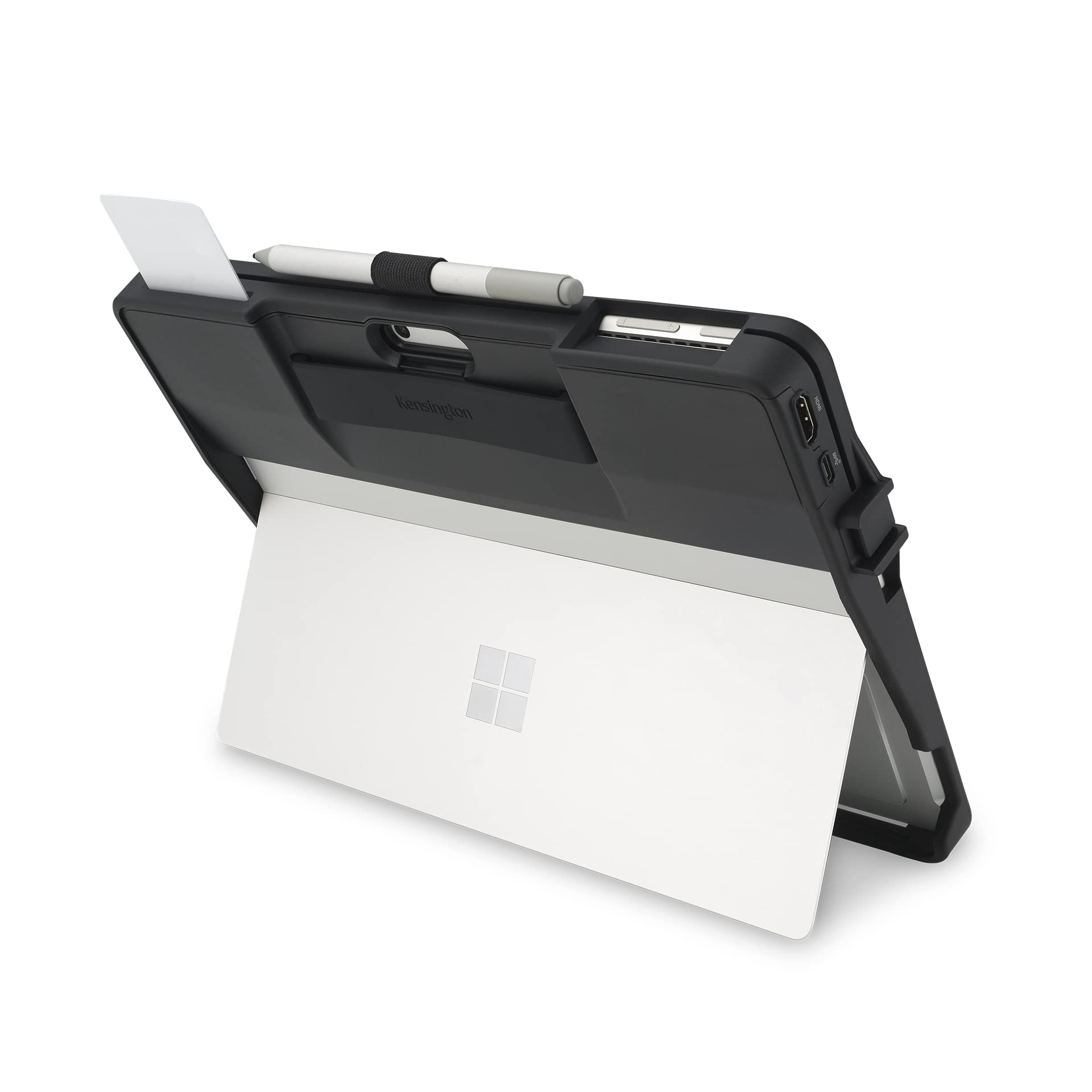 Kensington Blackbelt Rugged Protective Case with Built-in CAC Smart Card Reader & HDMI Port - Compatible with Microsoft Surface Pro 9/10/11 (Intel) - Perfect for Military, Government & Field Work Use