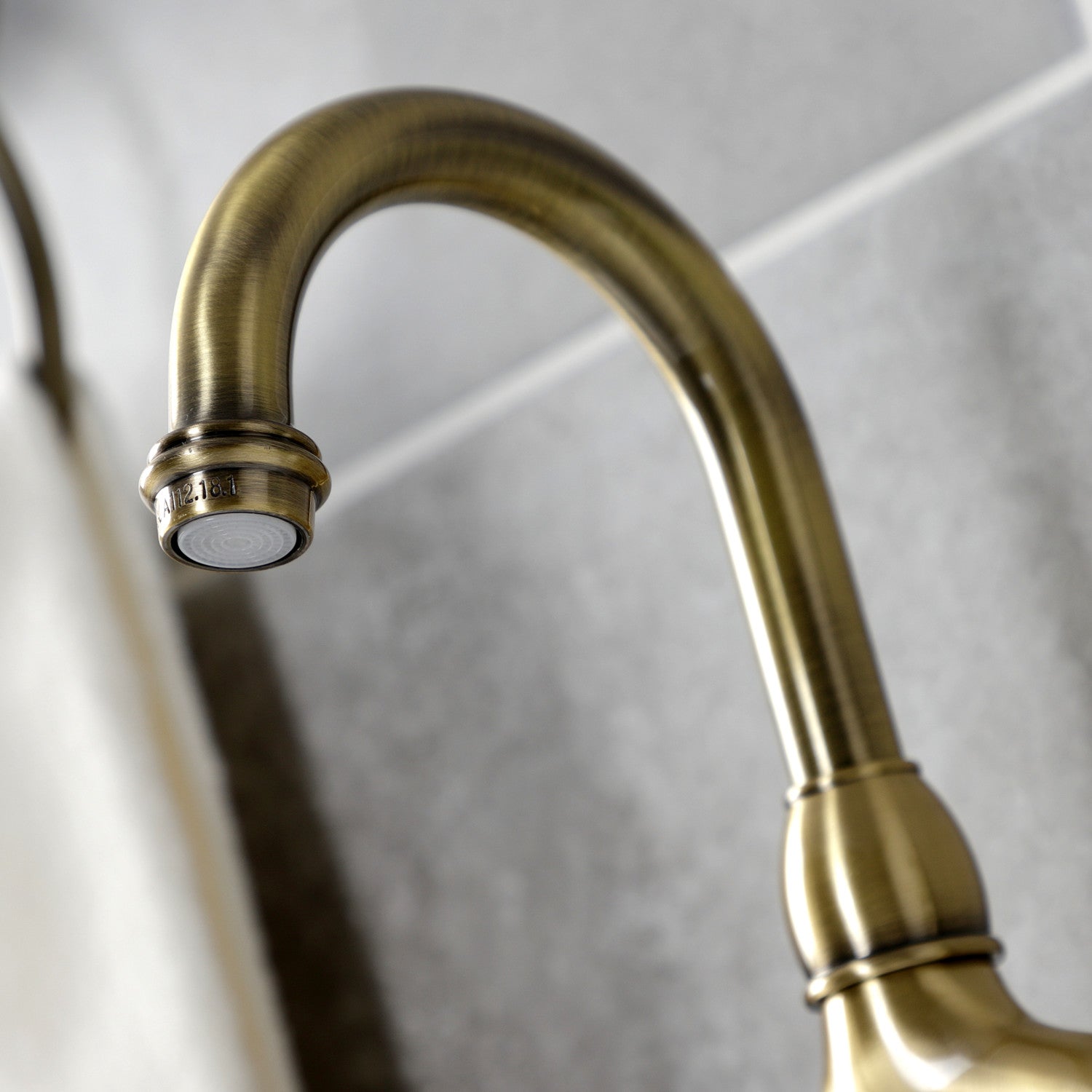 Bel Air KS7993BPL Two Handle 3 Hole Deck Mount Bridge Bathroom Faucet with Brass Pop Up - Antique Brass Finish for Vintage Style Bathrooms - Perfect for Bathroom Sinks, Vanities, and Powder Rooms