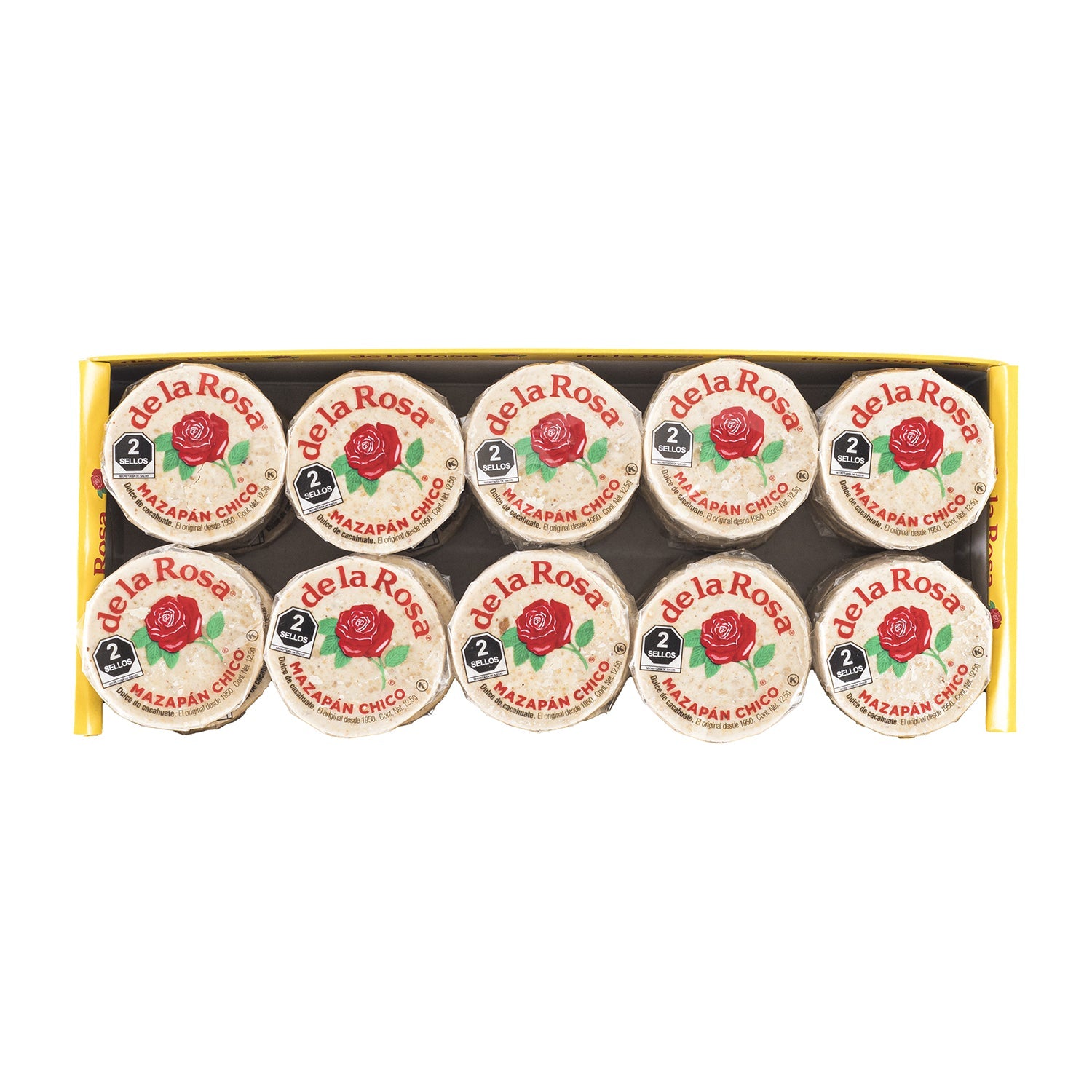 De La Rosa Mazapancito Mini Peanut Candy | 60ct Box | Mexican Sweet Treat for Parties, Snacks & Gifts