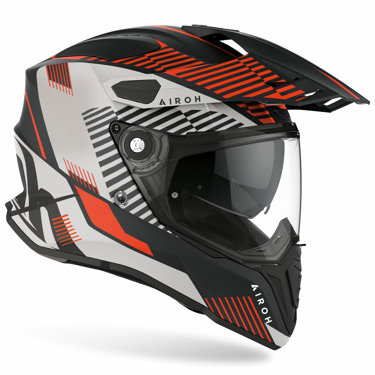 Airoh Commander Adventure Matt Boost Orange Motorcycle Helmet - Lightweight, Durable & DOT Certified for Off-Road Riding & Adventure Tours