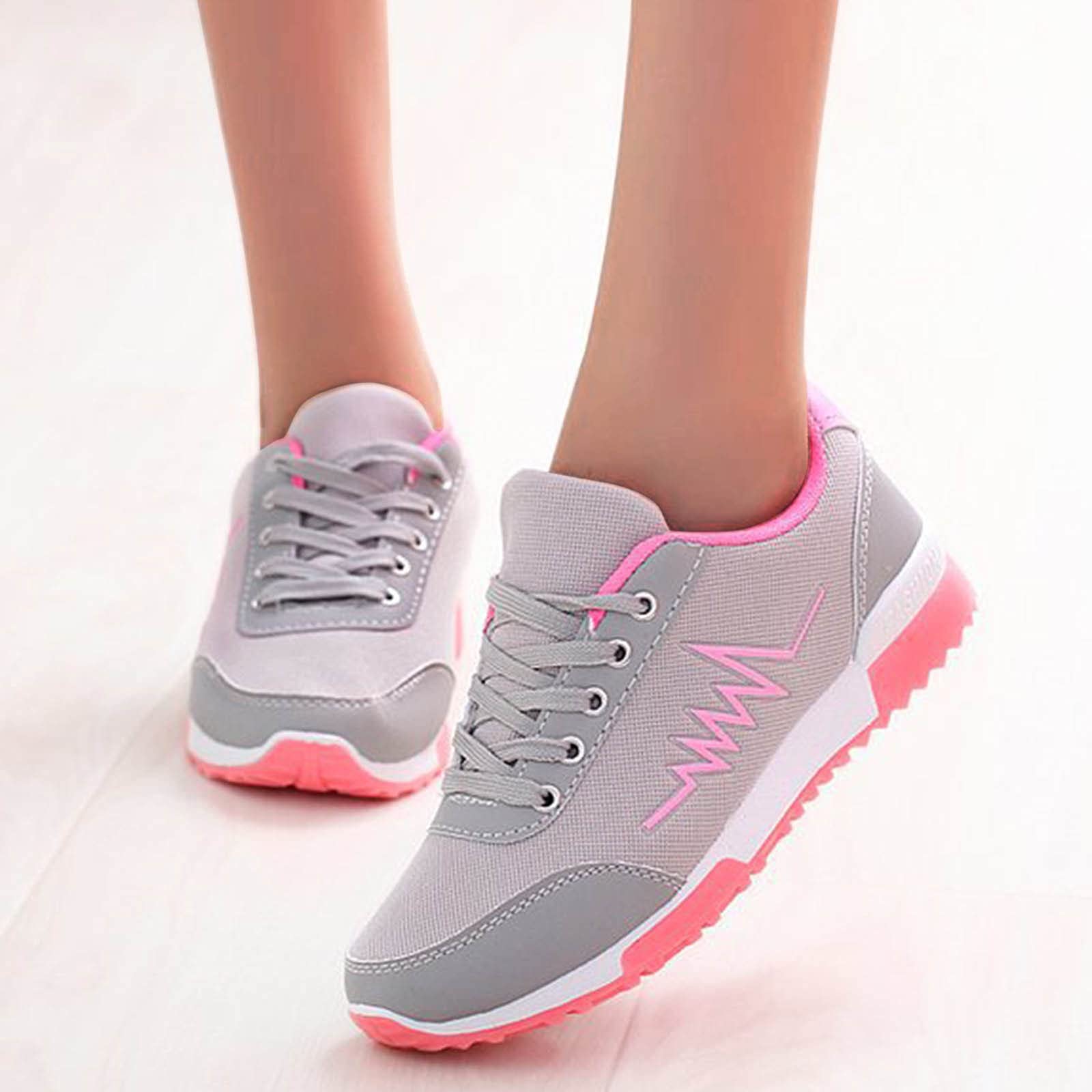 Women's Fashion Sneakers - 157 S Matching Color Lace-Up Flat Mesh Breathable Casual Shoes for Women | Perfect for Walking, Running, Gym Workouts & Everyday Wear