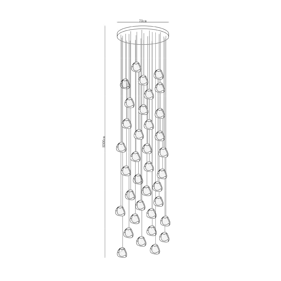 Elegant Cherry Crystal Pendant Light - Modern Chandelier for Dining Room, Bedroom & Living Room Decor - Stylish Ceiling Lighting Fixture