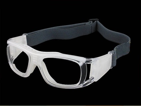 Clear White Prescription Sports Glasses for Soccer & Football - Anti-Fog Impact-Resistant Eyewear for Adults - Perfect for Outdoor Games, Training & Competitive Matches