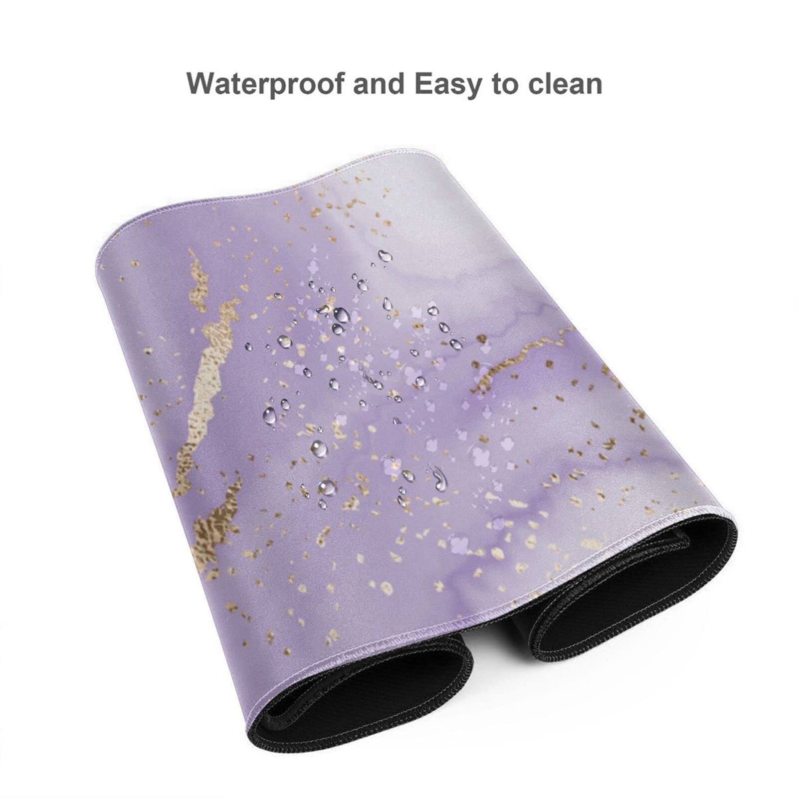 Premium Purple Gold Marble Gaming Mouse Pad - Extra Large 31.5