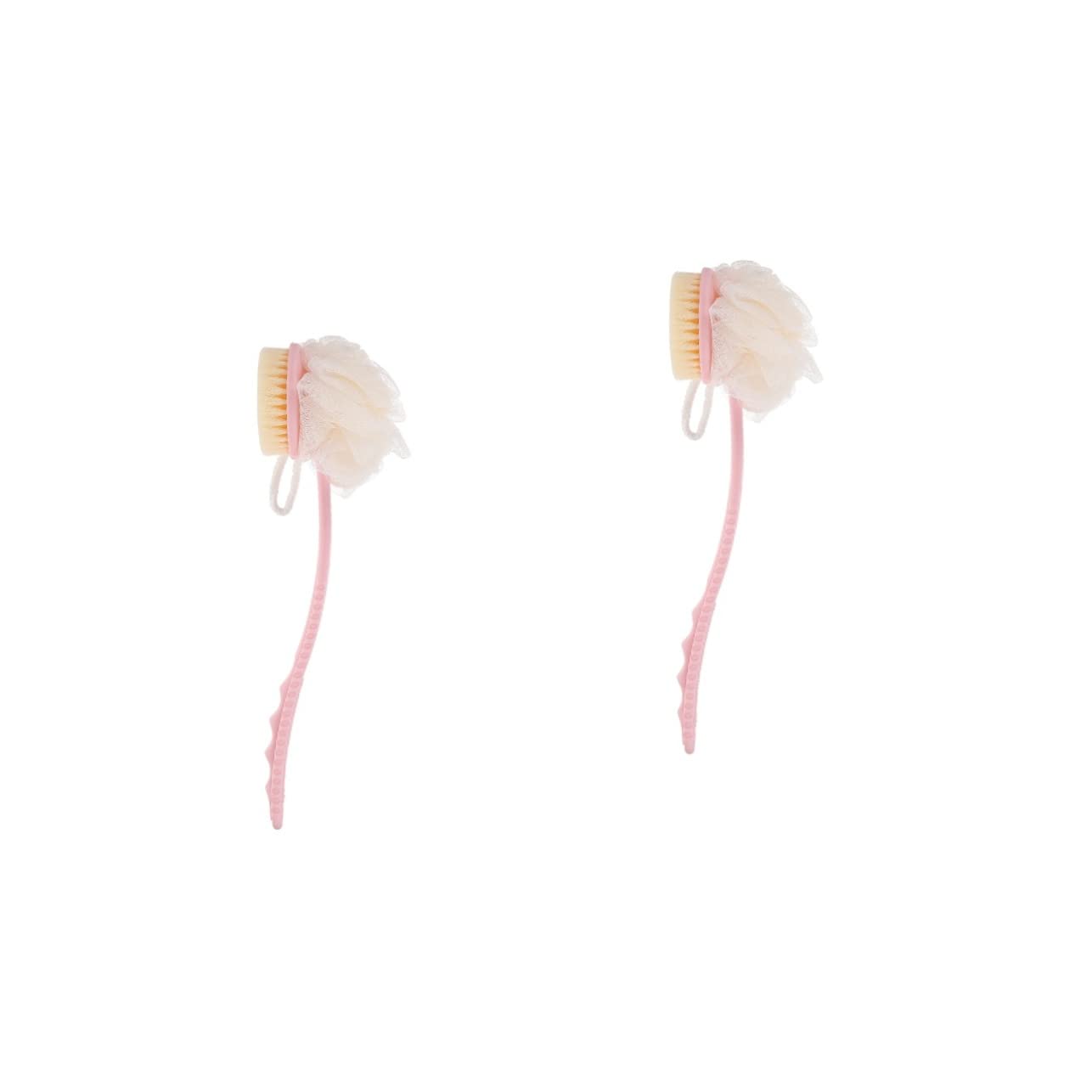 Minkissy 2-Pack Shower Brush Set - Exfoliating Bath Loofah, Body Scrubber & Back Brush with PP Mesh for Deep Cleansing | Perfect for Spa, Daily Shower & Skin Exfoliation
