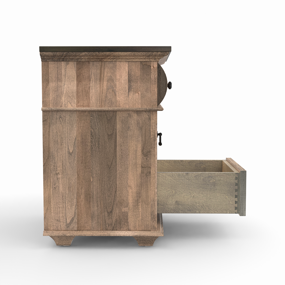 Bartlett Island Nightstand - Modern Wood Bedside Table with Drawer for Bedroom, Living Room, or Guest Room - Perfect for Storage and Stylish Home Decor
