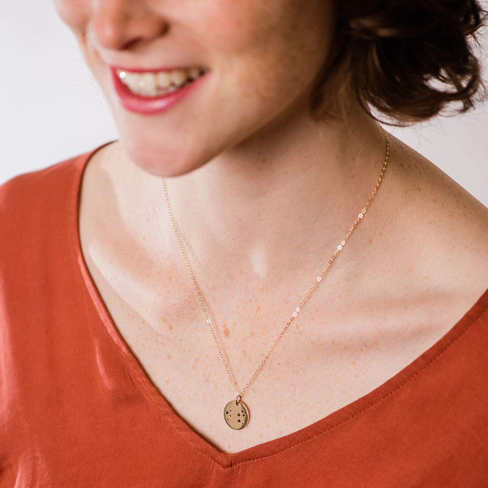 14K Gold Taurus Zodiac Necklace - Perfect Gift for Her & Astrology Lovers