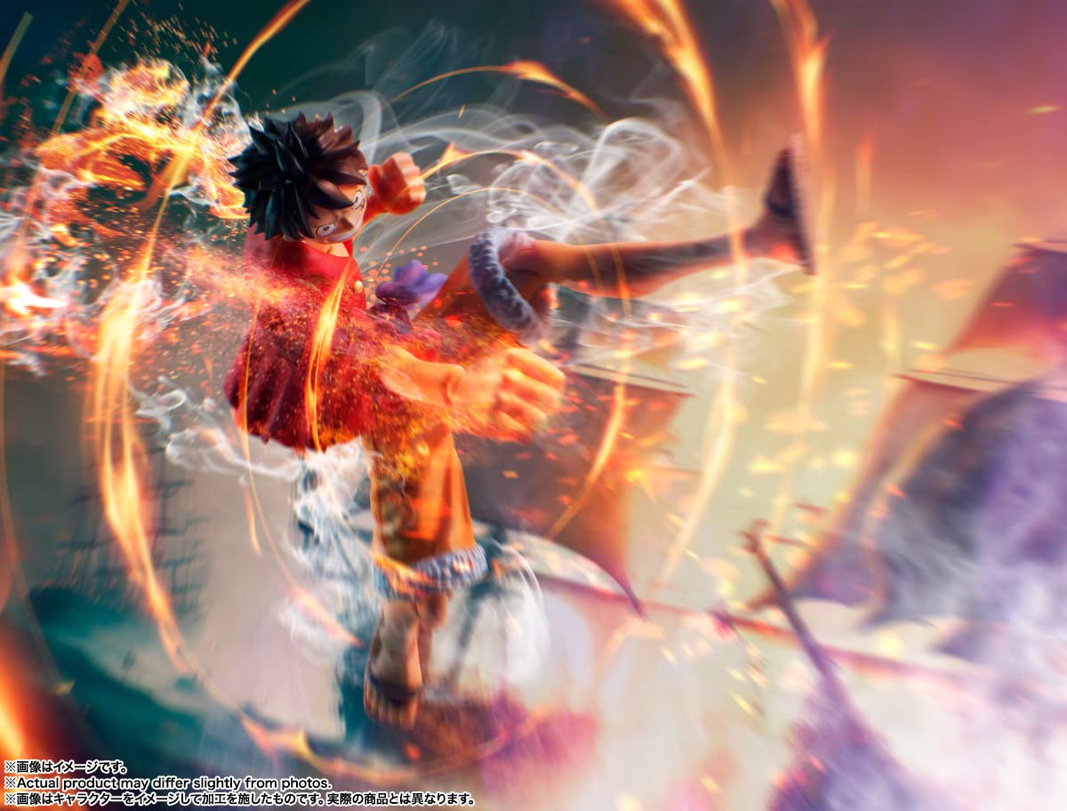 One Piece Monkey D. Luffy Action Figure - Tamashii Nations Bandai Spirits S.H.Figuarts - Raid on Onigashima Edition - Perfect for Anime Collectors & Display Decor