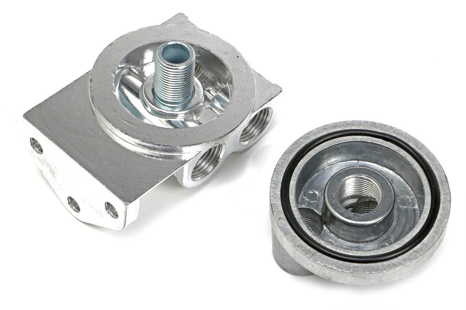 TRANS-DAPT PERFORMANCE Oil Filter Relocation Kit - Horizontal Mount (Part #1558) | Universal Fit for Cars & Trucks | Easy Installation & Improved Oil Flow