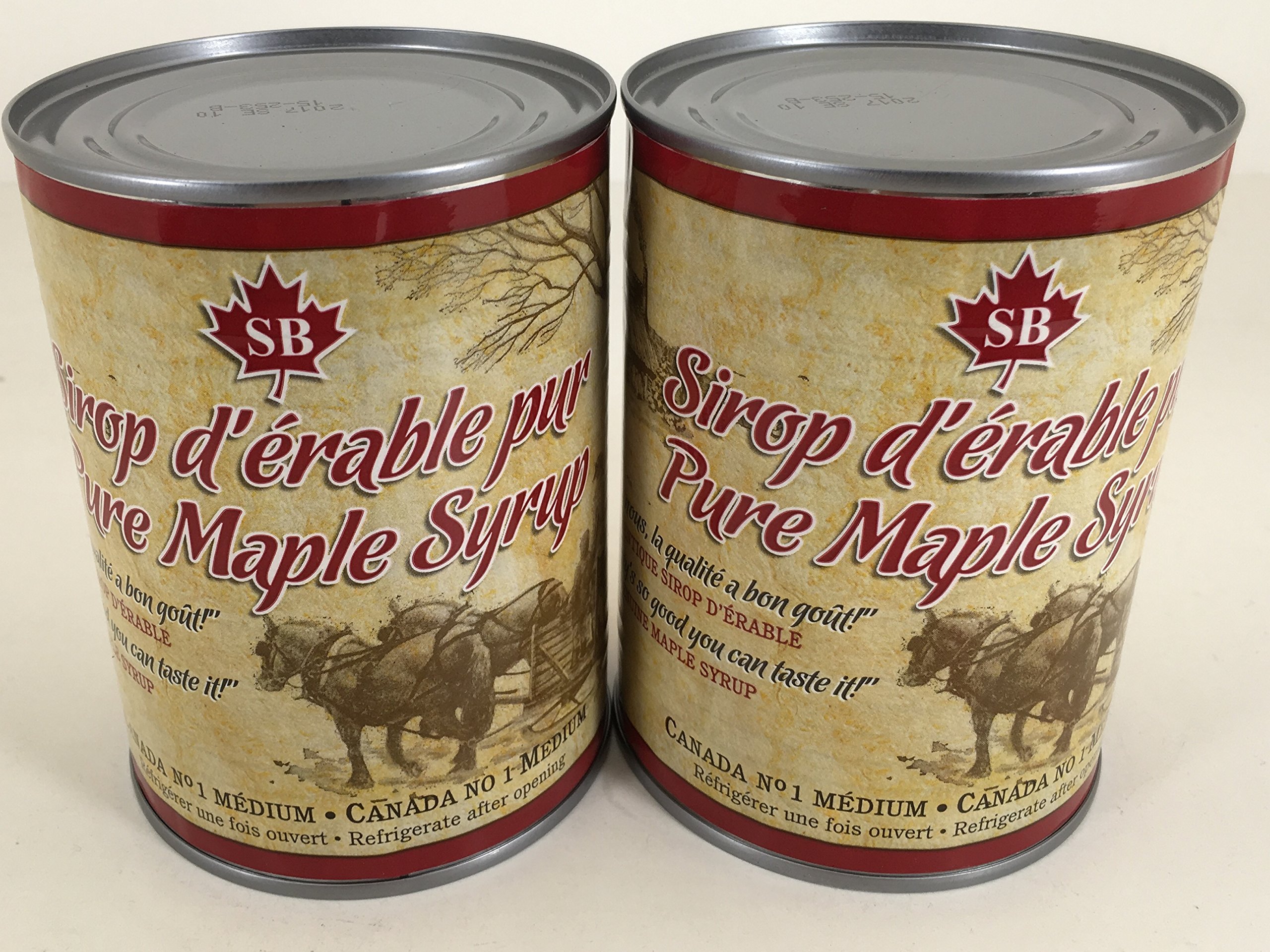 Pure Maple Syrup from Quebec Canada | Grade A Medium Amber | All-Natural Pancake Topping & Baking Ingredient | Perfect for Breakfast, Desserts & Gift Giving