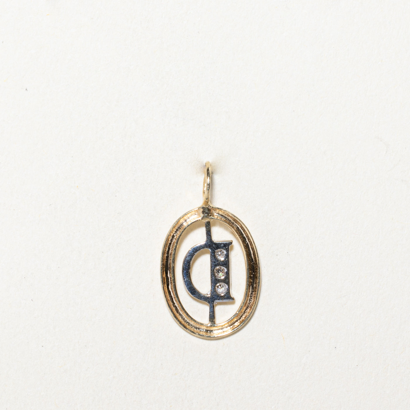 Diamond 'D' Initial Pendant Necklace - 0.03 Carat TW Gold Plated Letter Charm Jewelry for Women - Perfect Gift for Birthday, Anniversary & Valentine's Day