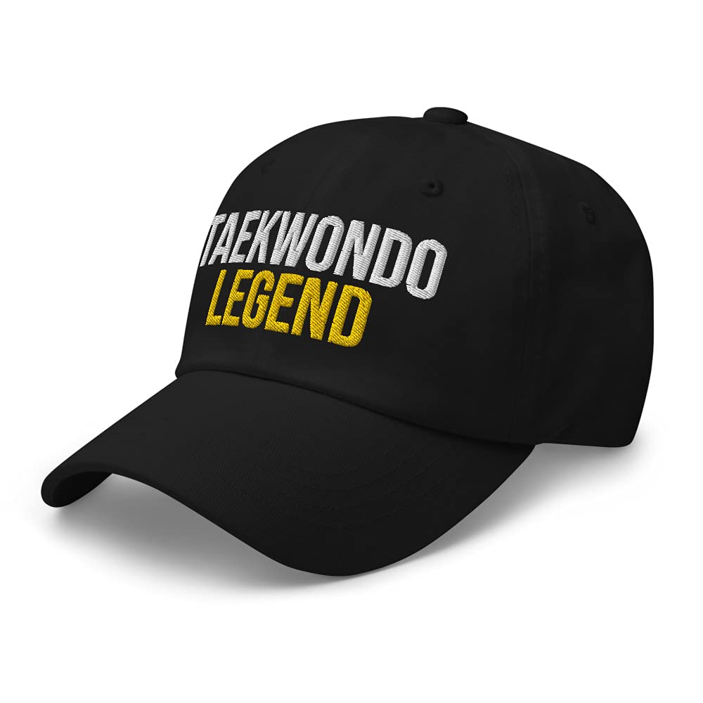 Taekwondo Legend Embroidered Dad Cap - Martial Arts Training Hat for Men & Women - Perfect for Dojo, Competition & Streetwear Fashion