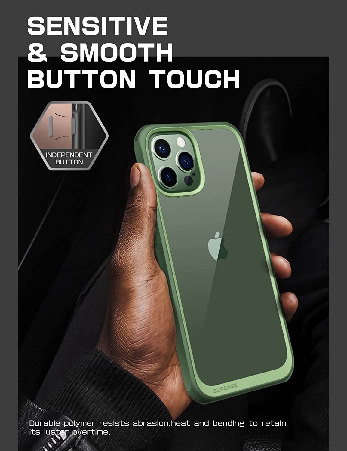 iPhone 13 Pro Max Case 6.7 Inch - Slim Clear Protective Cover with Shockproof Design | Unicorn Beetle Style in Green | Perfect for Daily Use, Outdoor Activities & Travel Protection