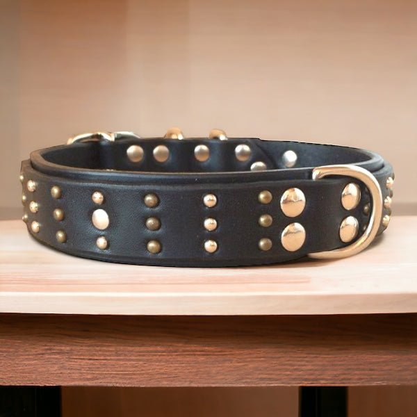 Premium Century Leather Dog Collar - Durable & Adjustable Pet Collar for Small Medium Large Dogs - Perfect for Walking, Training & Outdoor Adventures