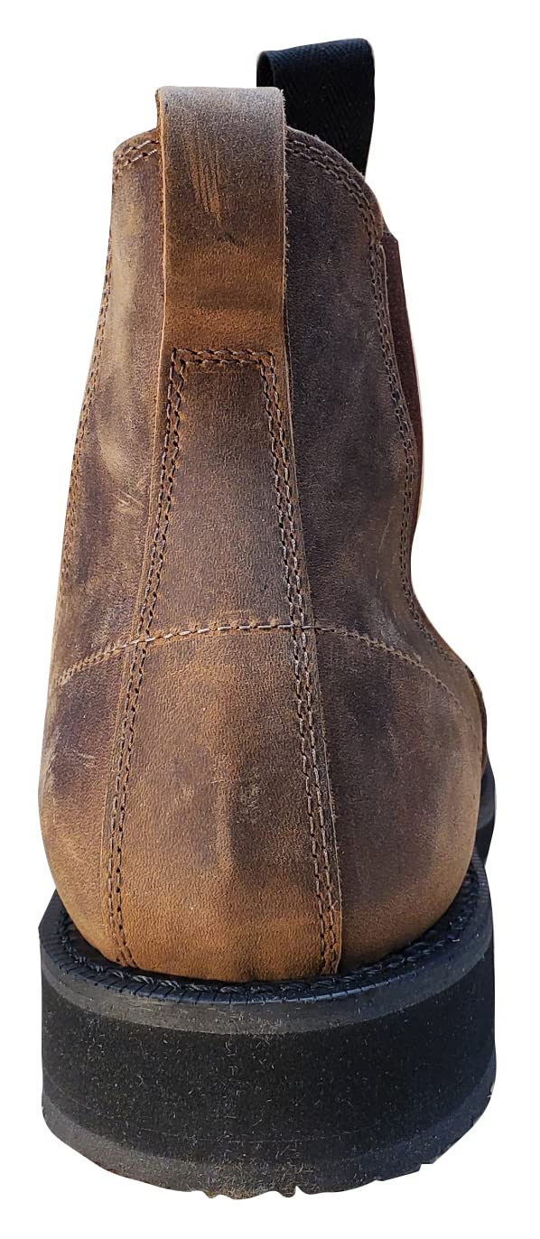 Canada West Men's Romeos Boots - Durable Leather Work Boots for Men - Comfortable Slip-On Design - Perfect for Construction, Farming & Outdoor Work
