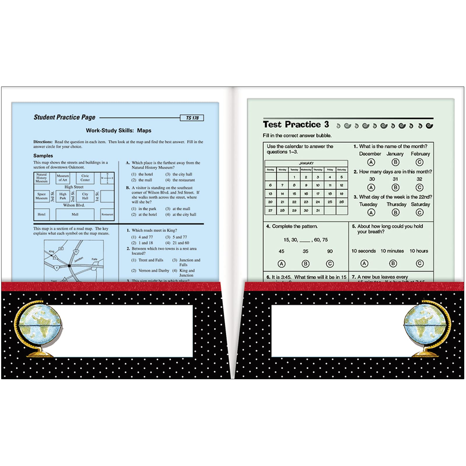 Teacher Created Resources® Mary Engelbreit Substitute Teacher Pocket Folders - Pack of 10 | Durable Classroom Organization for Lesson Plans, Homework & Student Papers