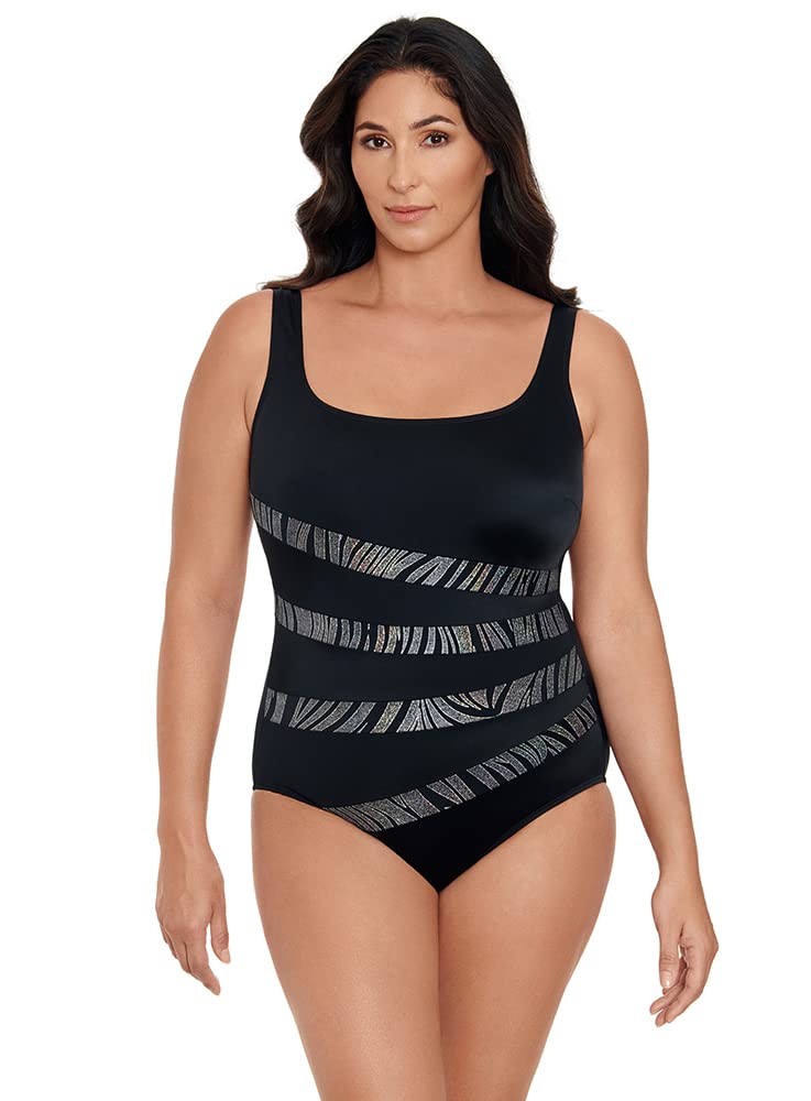 Longitude Women's One Piece Swimsuit - Soft Cup Support, Adjustable Straps & UPF 50+ Sun Protection - Perfect for Beach, Pool & Vacation Swimwear