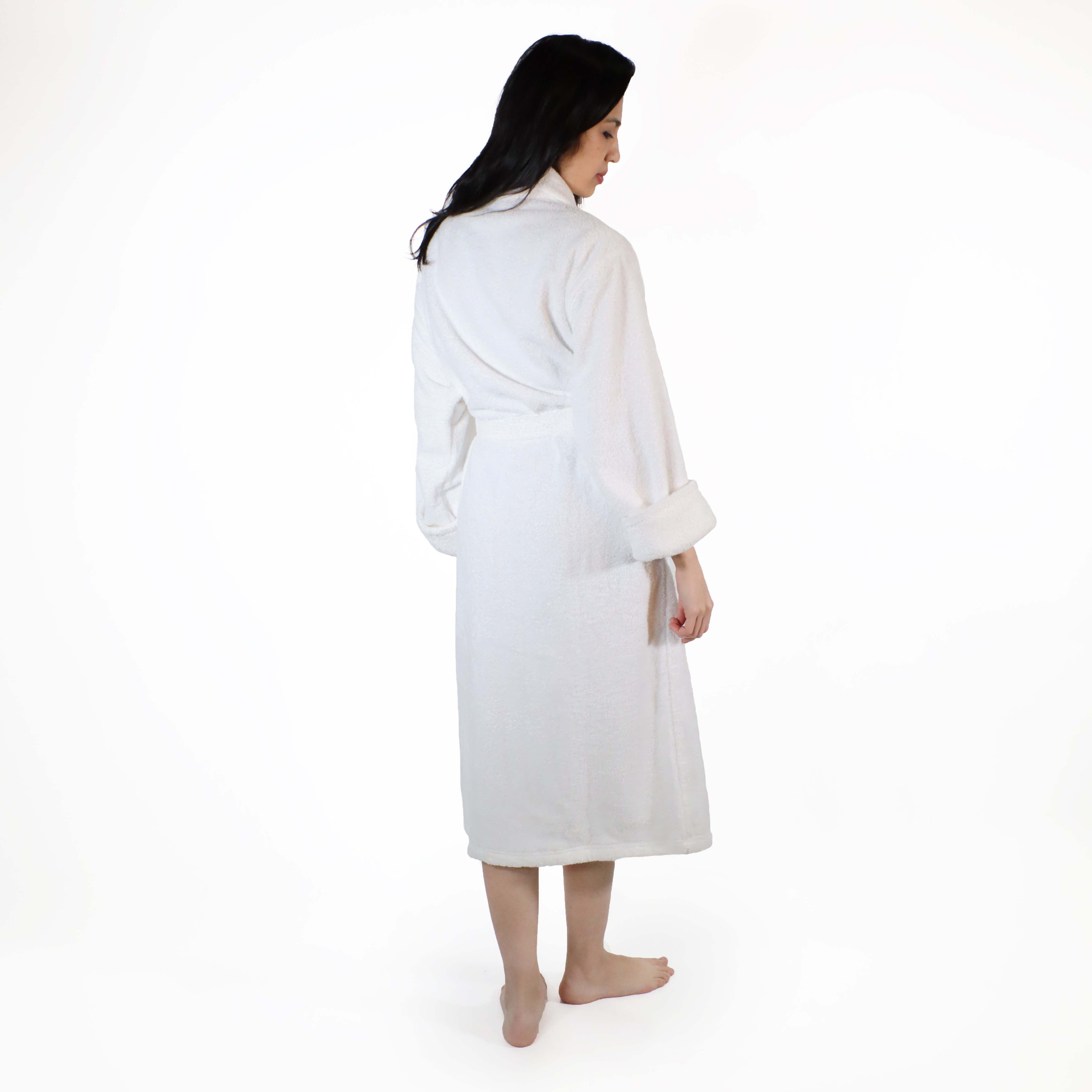 Premium Turkish Cotton Women's Bathrobe - Soft & Absorbent Classic Bath Robe with Adjustable Belt - Perfect for Spa, Lounging & Post-Shower Comfort