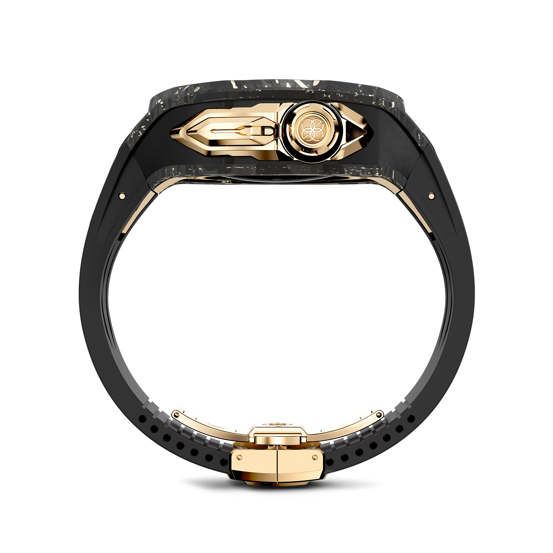 Apple Watch Case - Gold Carbon Fiber Protective Cover for Apple Watch Series 1/2/3/4/5/6/7/8/SE - Slim Durable Scratch Resistant Design - Perfect for Workout, Running & Daily Use