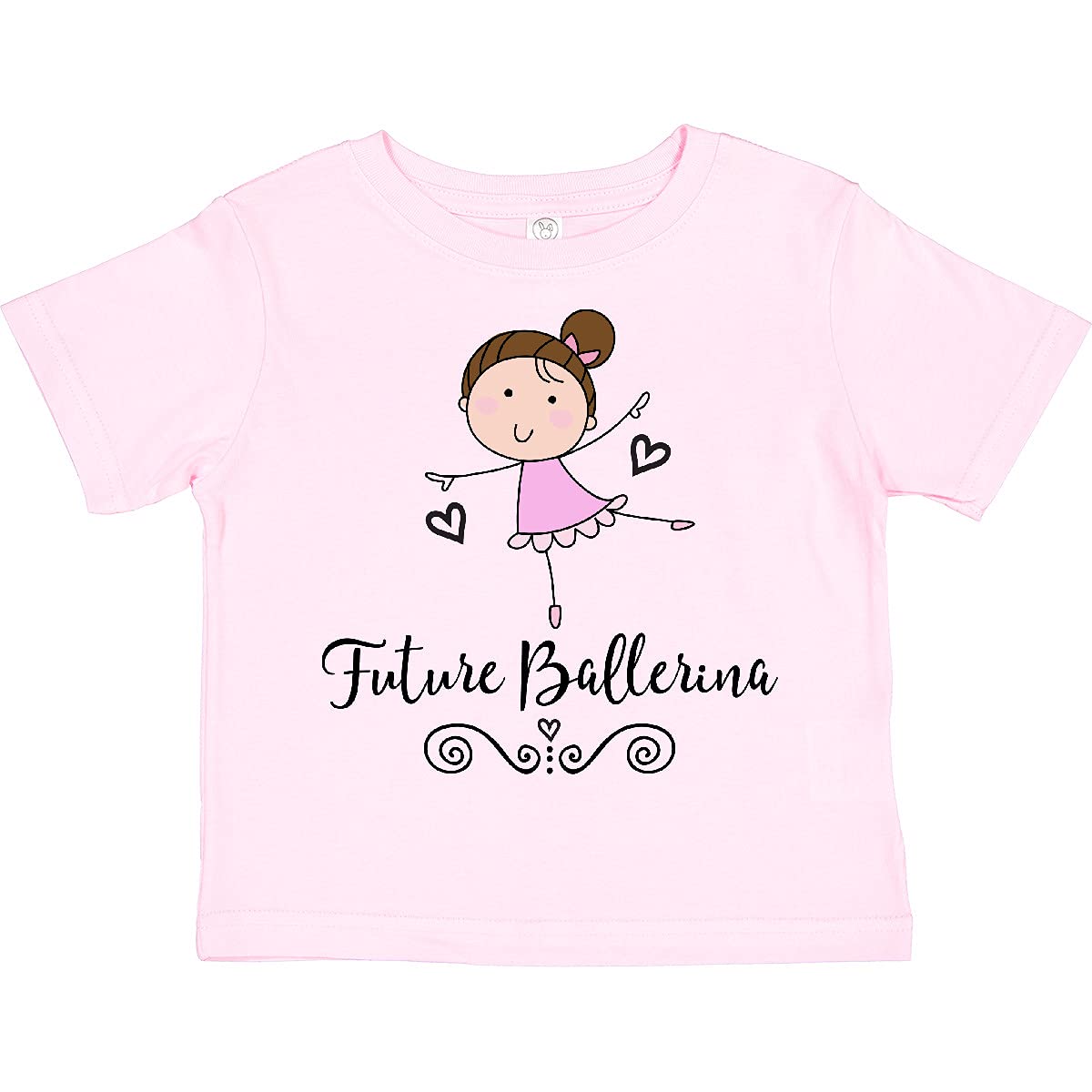 Inktastic Future Ballerina Girls Dance Toddler T-Shirt - Cute Ballet Dance Outfit for Toddler Girls - Perfect for Dance Class, Recitals & Playtime