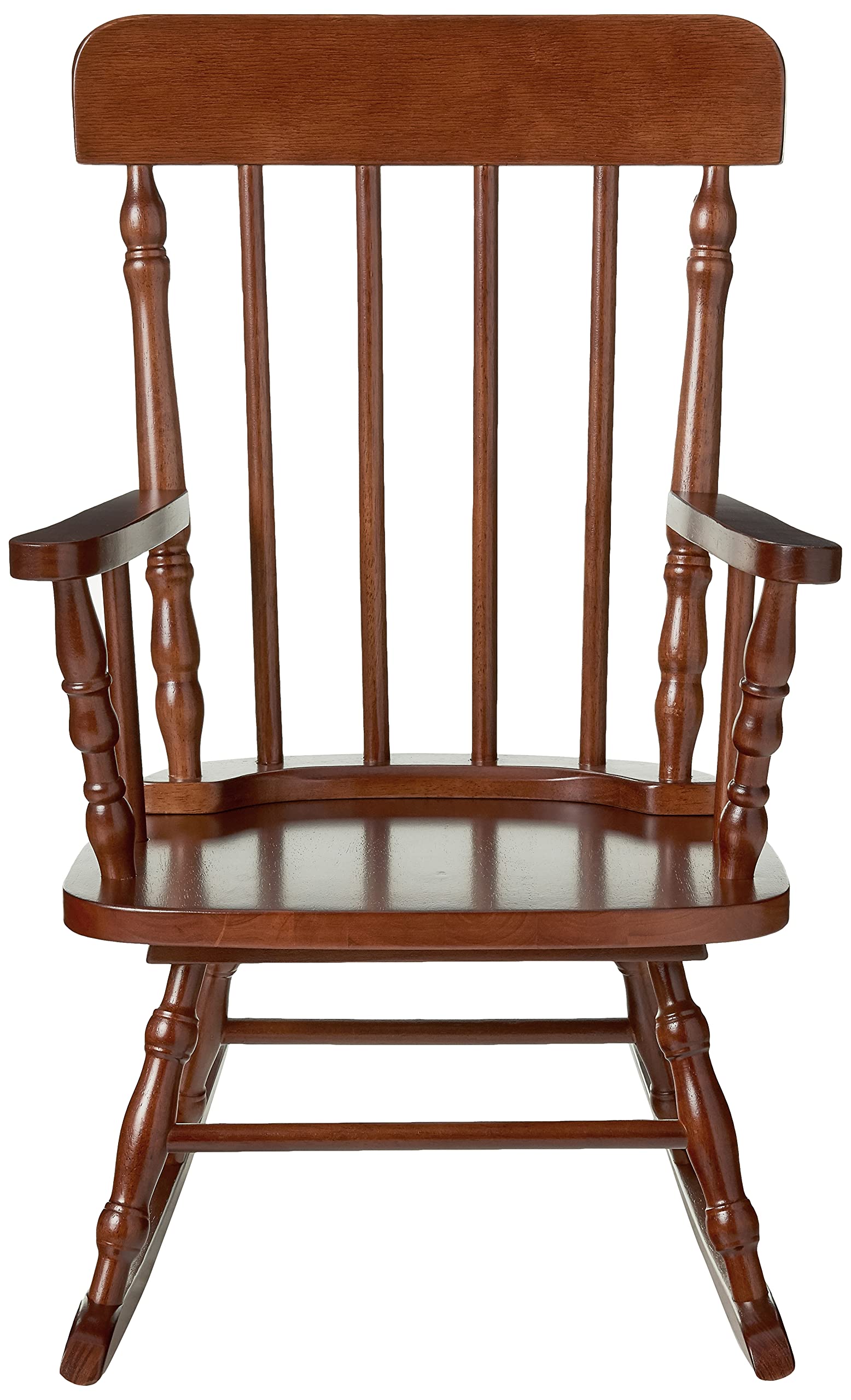 Gift Mark Kids Spindle Rocking Chair - Solid Wood Cherry Finish Rocking Chair for Children's Bedroom, Nursery, or Playroom - Perfect for Reading, Relaxing & Playtime