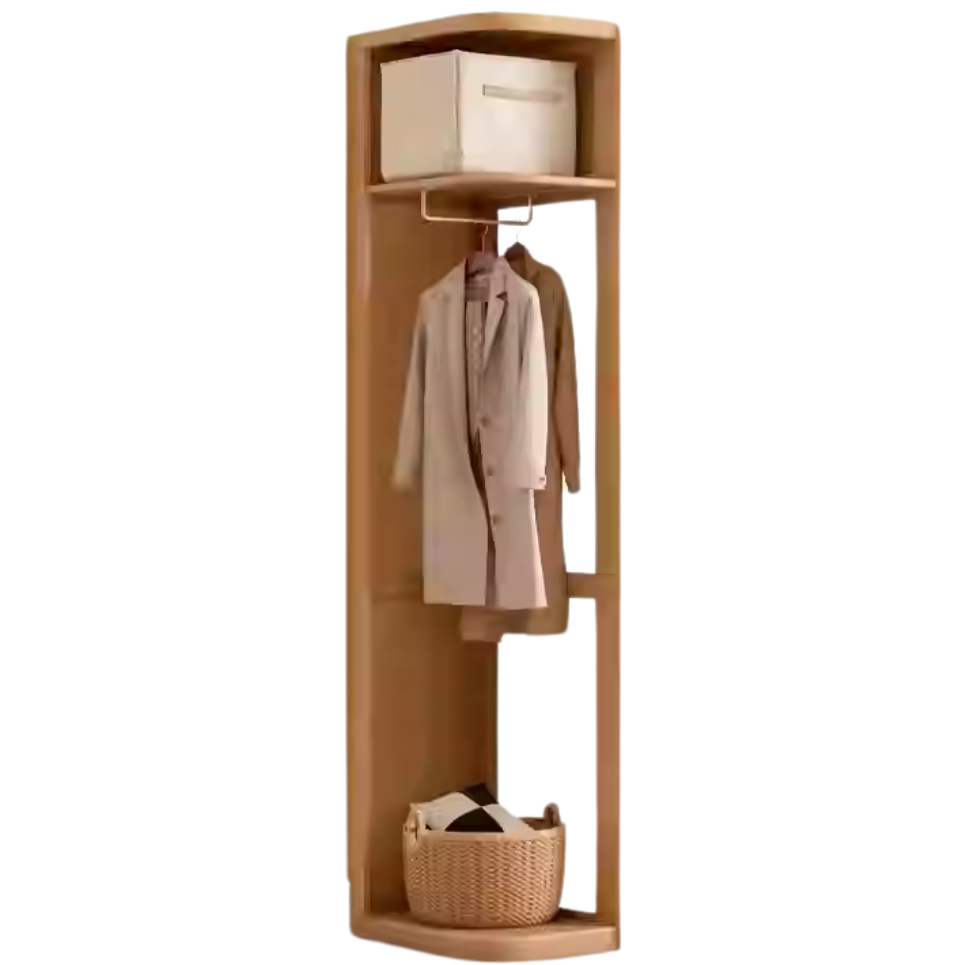 15.7x24.4x86.6 inch / 40x62x220 сm /  Natural wood color / left corner cabinet