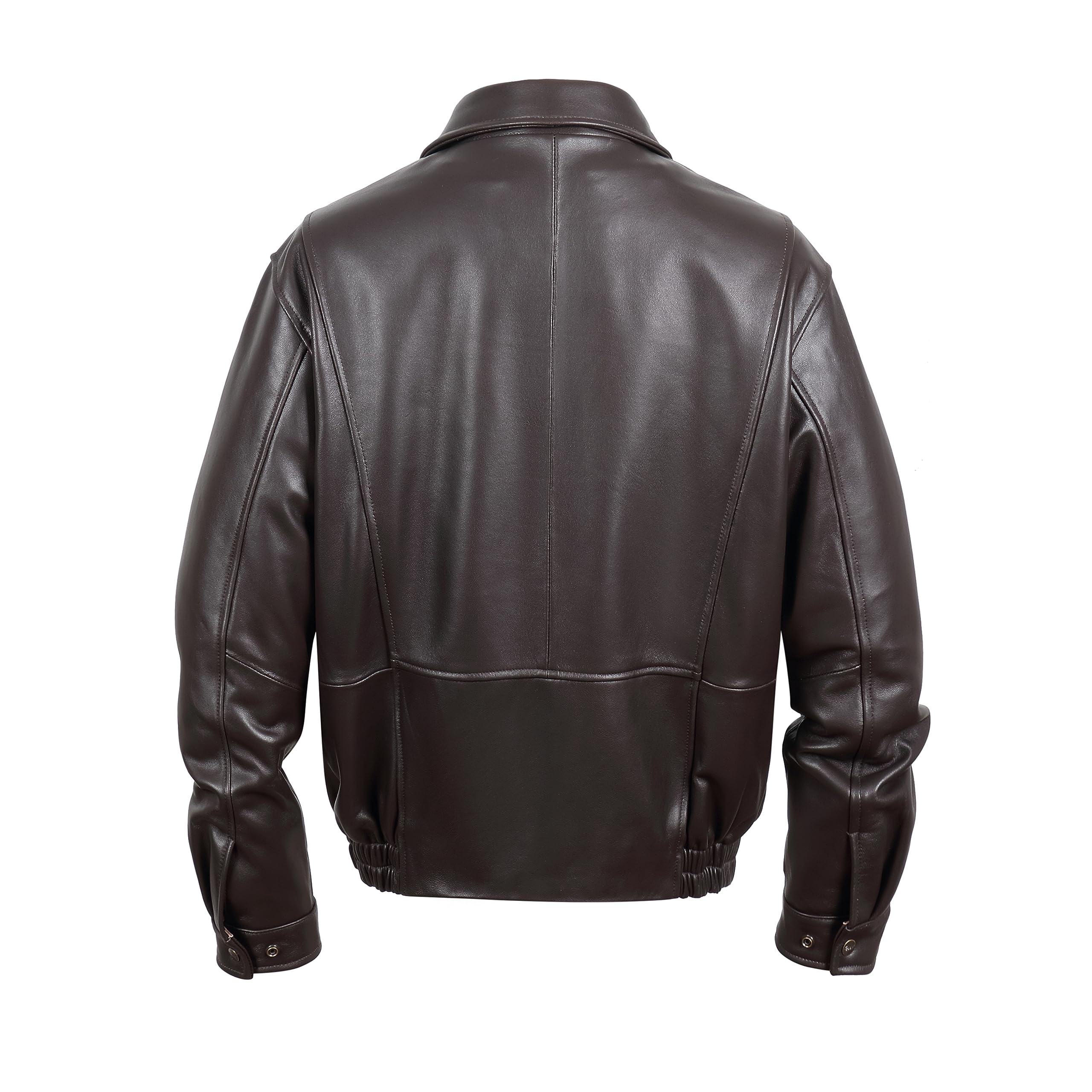 REED Men's New Zealand Lambskin Leather Jacket - Genuine Sheepskin Biker Coat for Motorcycle Riding & Casual Winter Wear