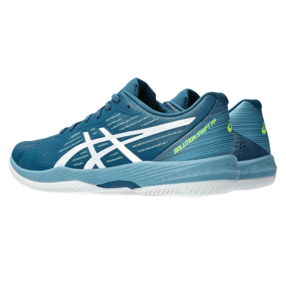 ASICS Solution Swift FF Men's Tennis Shoes - Lightweight Performance Court Shoes for Men in Teal/White | Perfect for Competitive Matches & Training Sessions