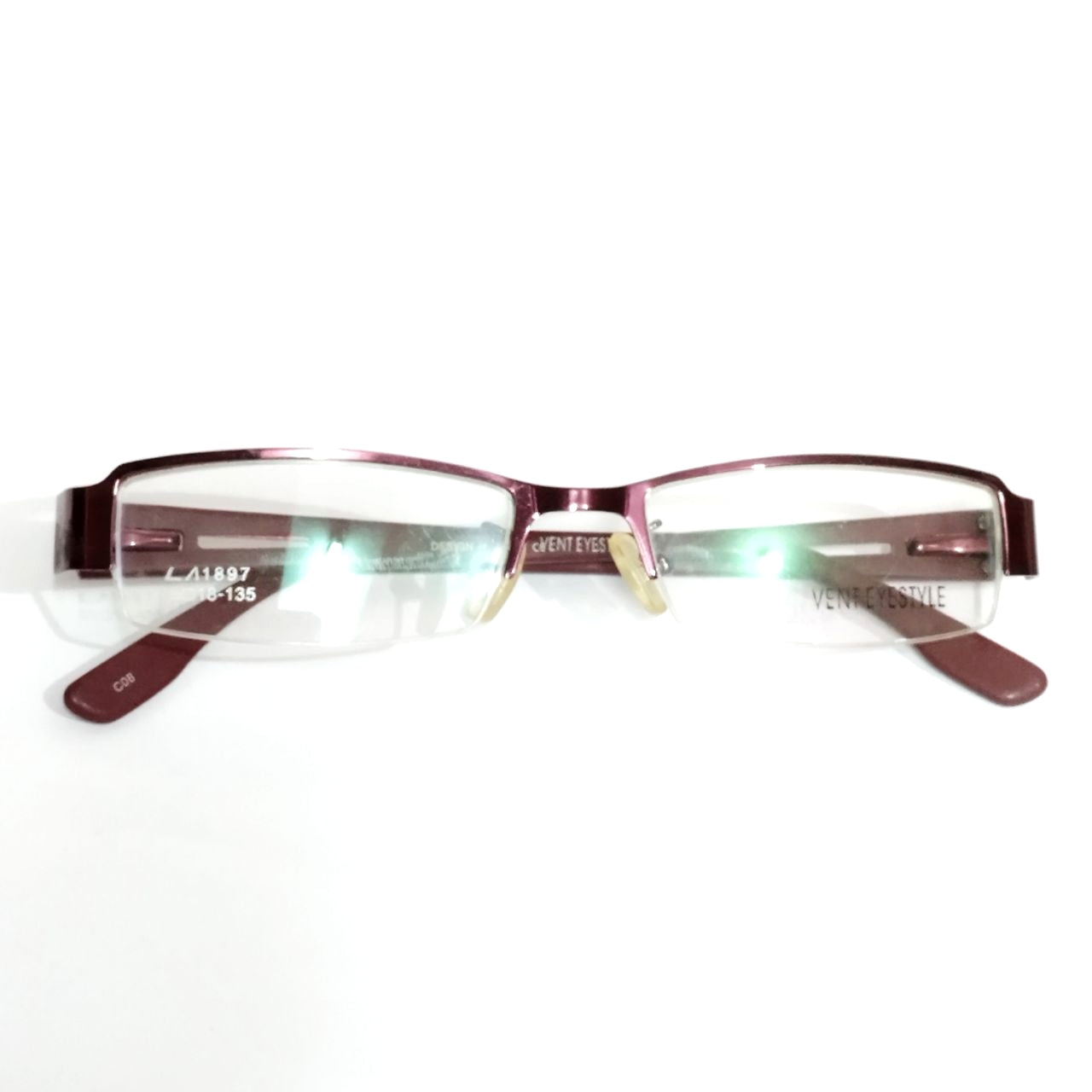 Wine Red Rectangle Supra Spectacle Frame Glasses LA1897 - Stylish & Durable Eyewear for Men & Women - Perfect for Reading, Driving & Fashion Accessories