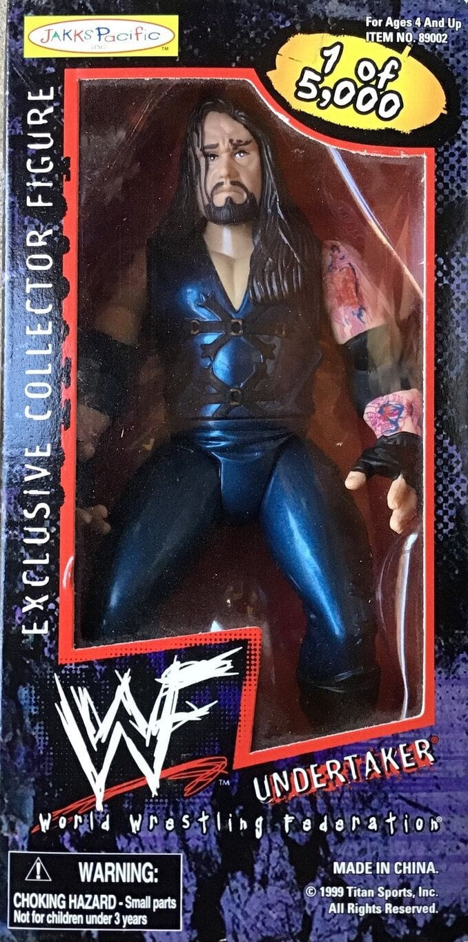 1999 WWF Jakks Pacific Undertaker White Action Figure - Rare Collector's Edition - Wrestling Memorabilia for Display & Gifts