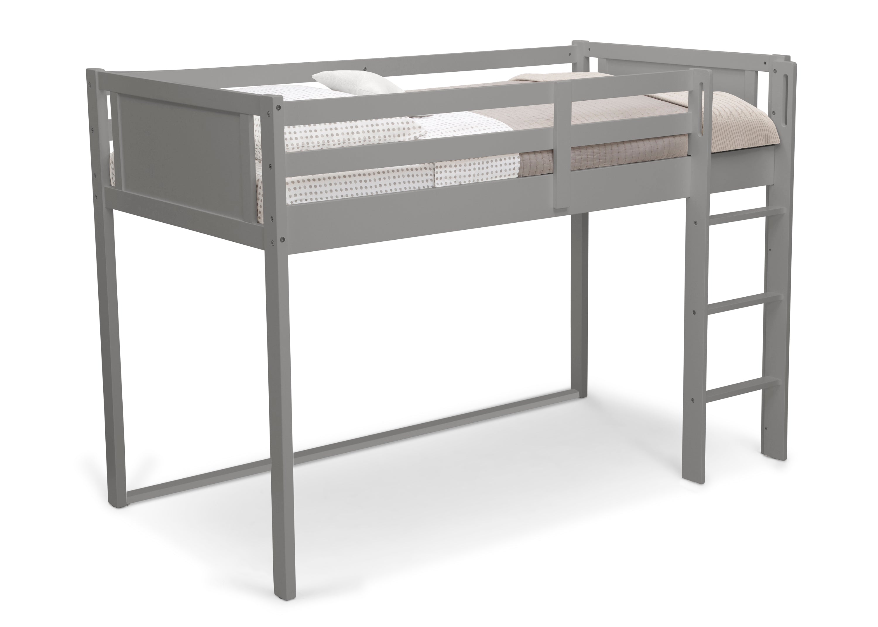 Space-Saving Twin Loft Bed with Safety Guardrail & Sturdy Ladder - Perfect for Kids' Bedrooms, Dorm Rooms & Small Apartments