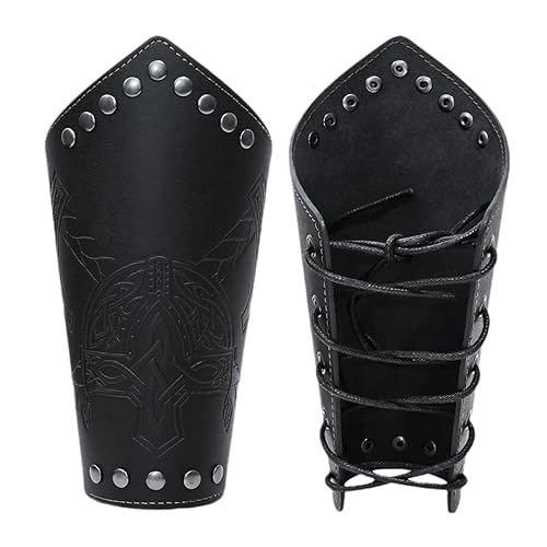 Viking Axe and Helmet Bracers-black