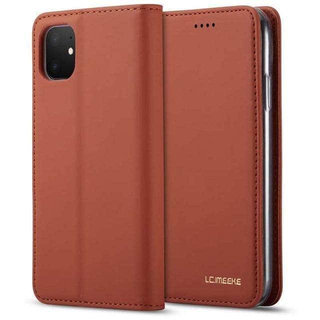 Premium Flip Leather Magnetic Wallet Case for iPhone 11 Pro Max - Vintage Book Design Business Cover | Perfect for Office, Travel & Everyday Use