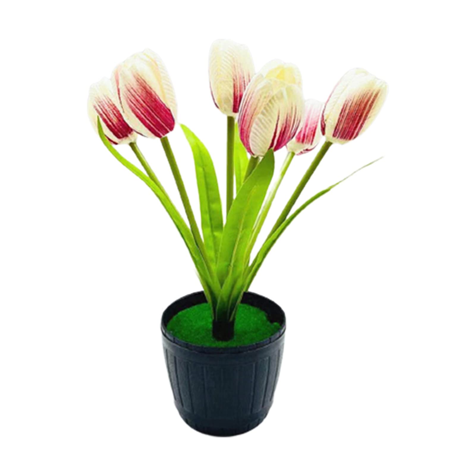 Vibrant Artificial Tulips Bouquet - Realistic Fake Flowers for Home Decor, Wedding Centerpieces & Banquet Arrangements - Low Maintenance & Long-Lasting Faux Bonsai Plants