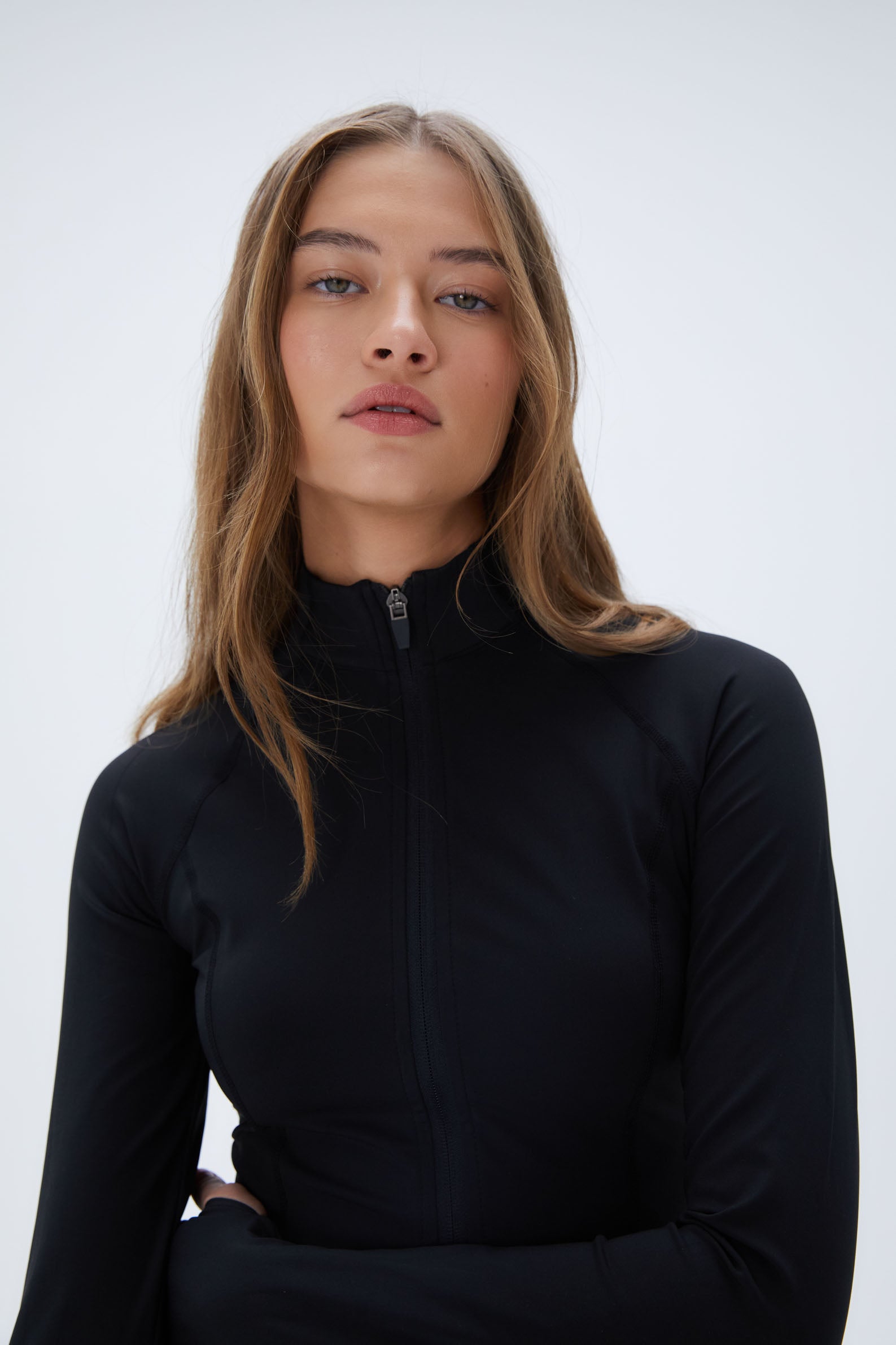 Ultimate Long Sleeve Zip Up Top for Women - Black Athletic Shirt for Running, Hiking & Outdoor Activities