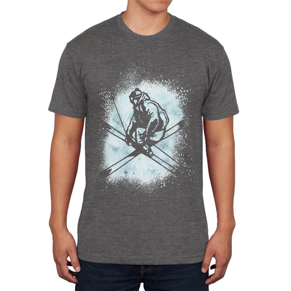 Men's Winter Games Freestyle Ski Soft T-Shirt - Comfortable Cotton Tee for Skiing, Snowboarding & Casual Wear