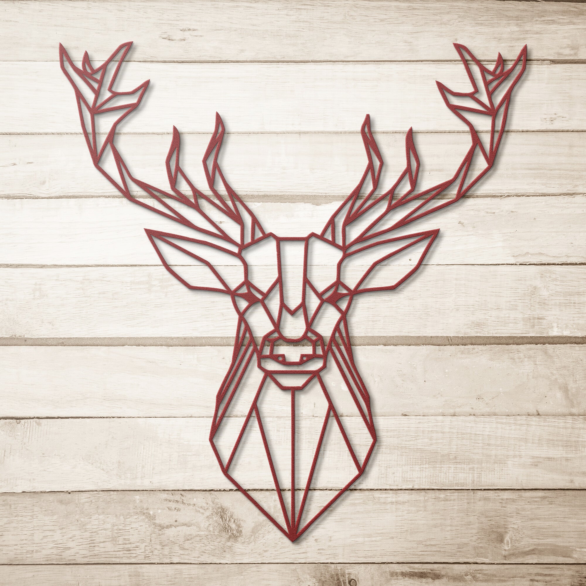 Modern Geometric Deer Metal Wall Art - Handmade Buck Decor for Living Room, Bedroom & Office - Perfect for Rustic, Farmhouse & Nature-Inspired Home Decor