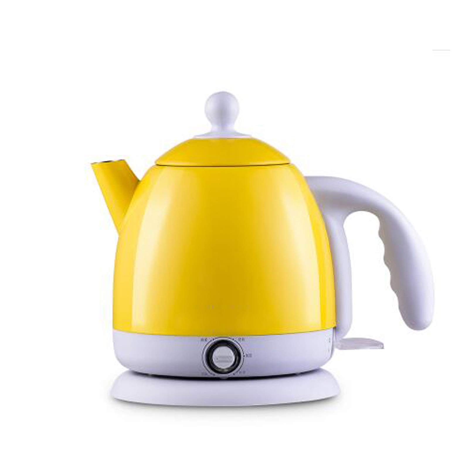 1L Stainless Steel Electric Kettle - Fast Boiling, Thermal Insulation, Portable Travel Teapot for Coffee, Tea & Milk Heating - Perfect for Home, Office & Camping (Yellow)
