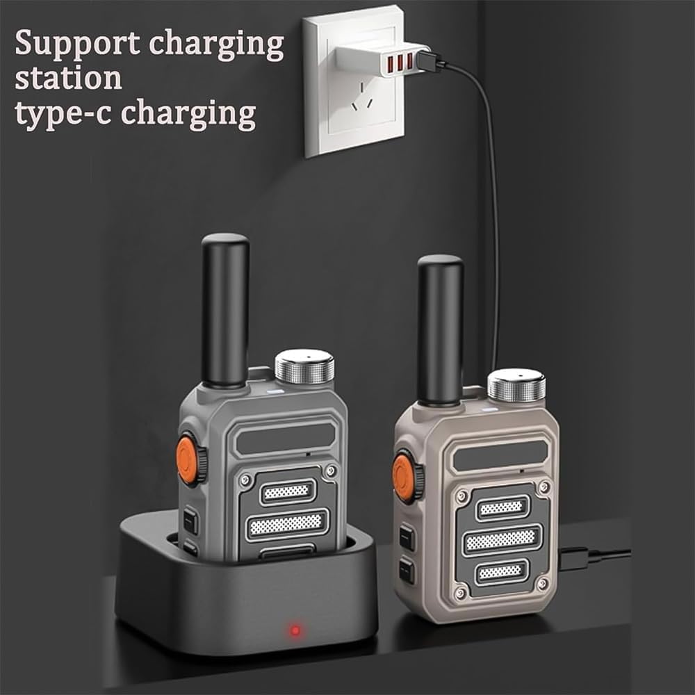 Waterproof & Shock Resistant Long Range Walkie Talkies (2 Pack) - Rechargeable Two-Way Radios with 22 Channels, No License Fee - Perfect for Outdoor Adventures, Hiking, Camping & Emergency Communication (Camouflage Green)
