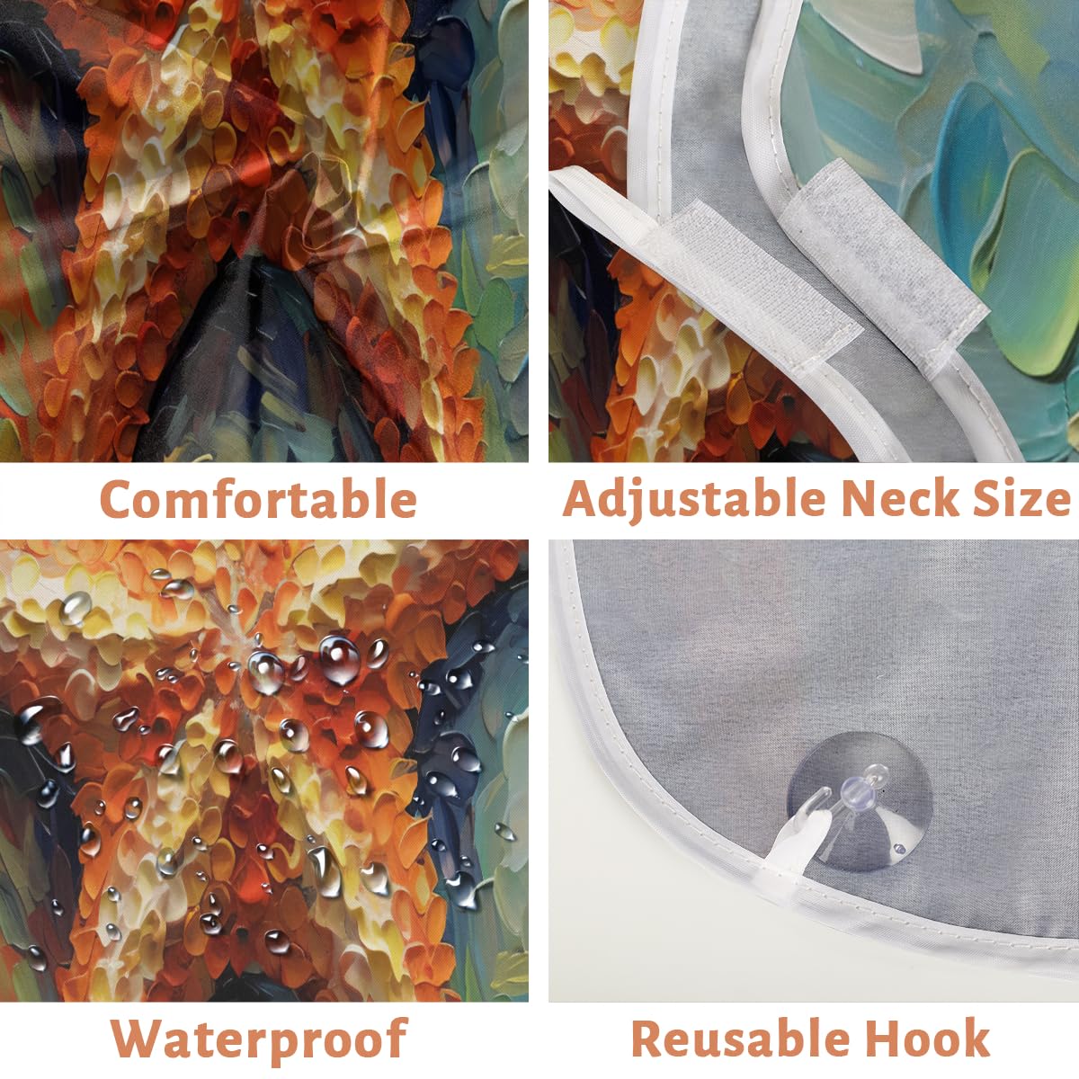 **Starfish Summer Pattern Beard Shaving Bib for Men - Waterproof Hair Dye Apron & Makeup Cape for Barber, Stylists & DIY Haircuts - Sink Hair Catcher & Beard Trimming Accessory - Perfect Gift for Grooming & Salon Use**