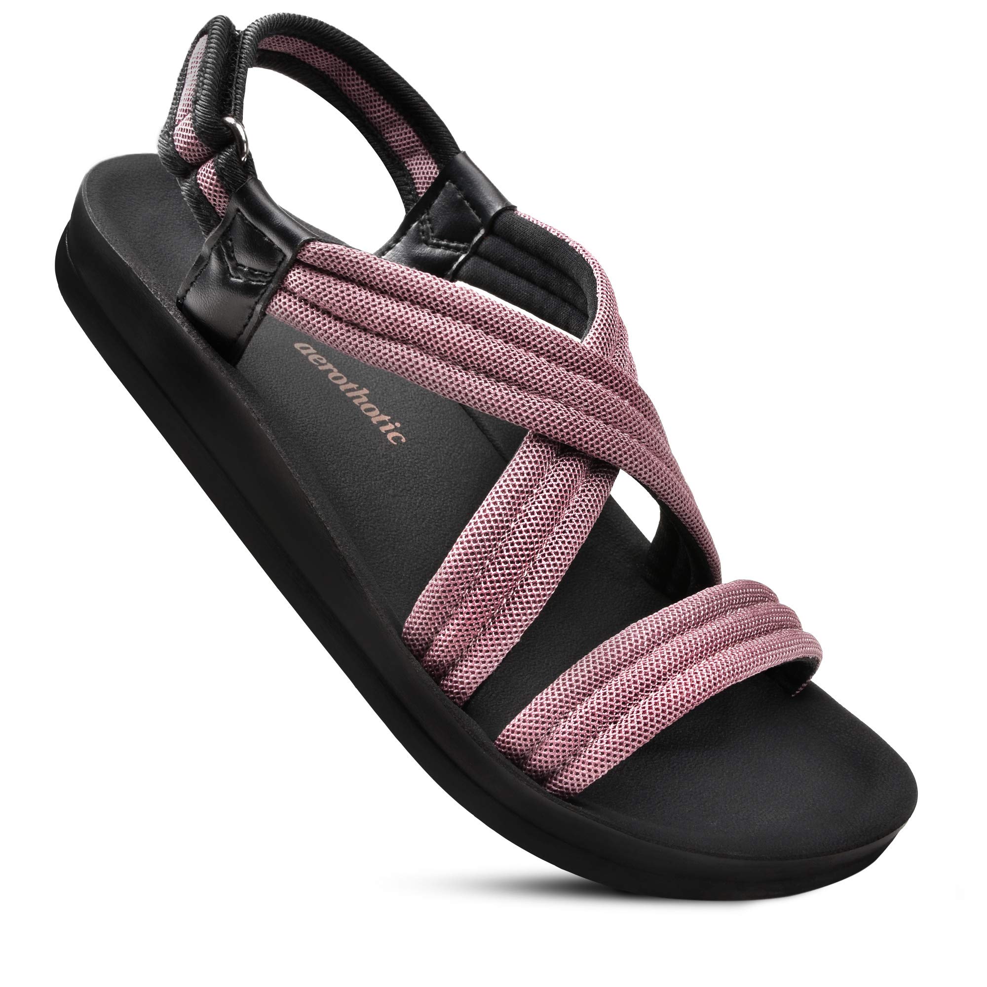 AEROTHIC Women's Arch Support Slingback Sandals - Comfortable Walking Shoes for Travel, Work & Casual Wear - Ideal for Beach, Vacation & Everyday Use