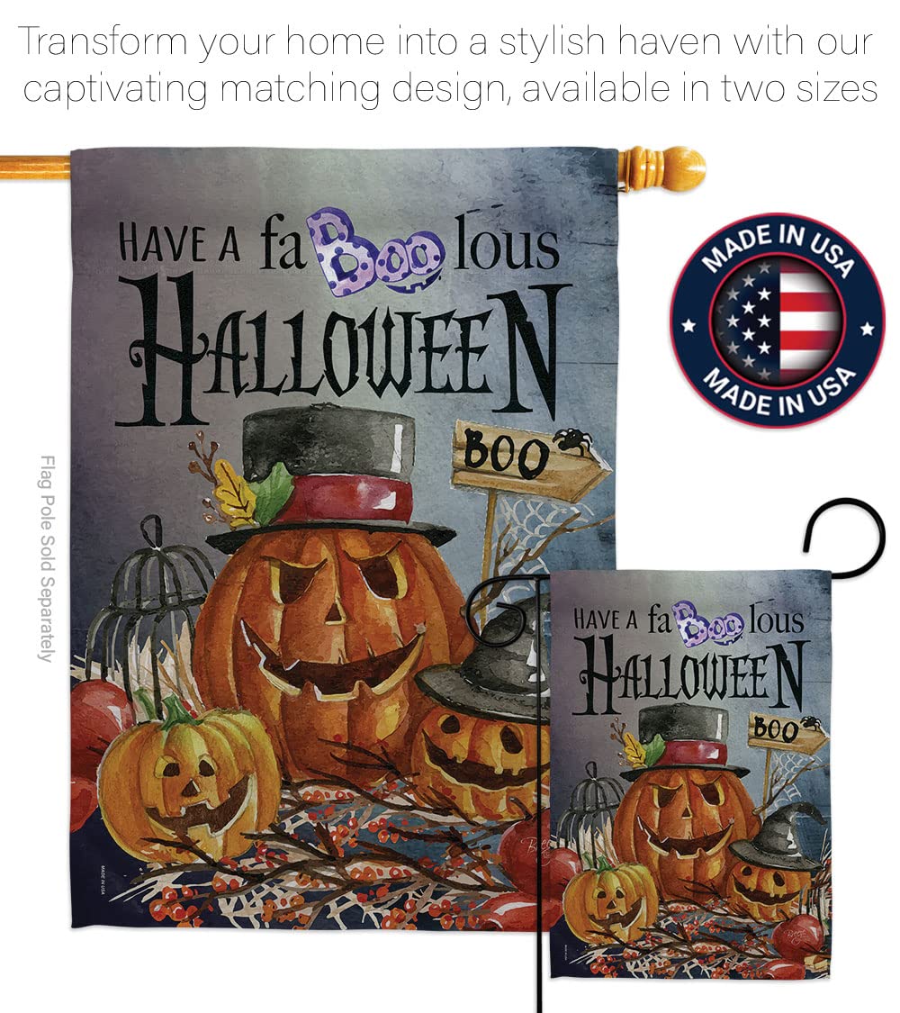 Halloween Decorative Flags Set - House & Garden Vertical Kit for Fall Decor