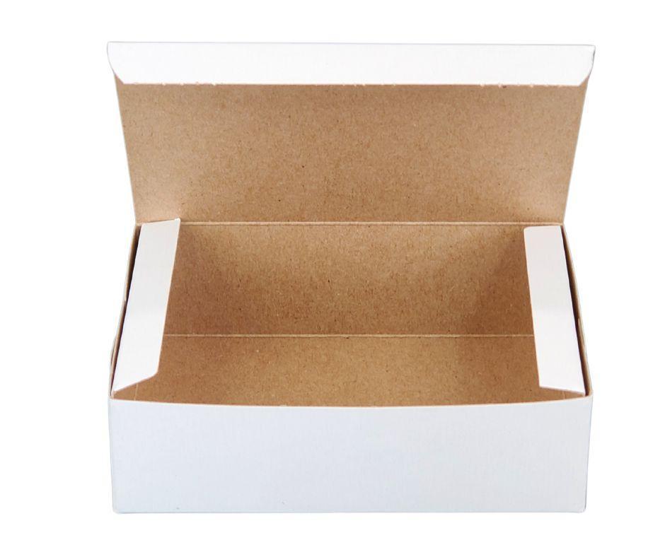 EB White Cake Boxes 1lb - 5.75x3.75x1.75 Inch Bakery Packaging for Cupcakes, Muffins & Pastries - Perfect for Bakeries, Cafes & Home Baking