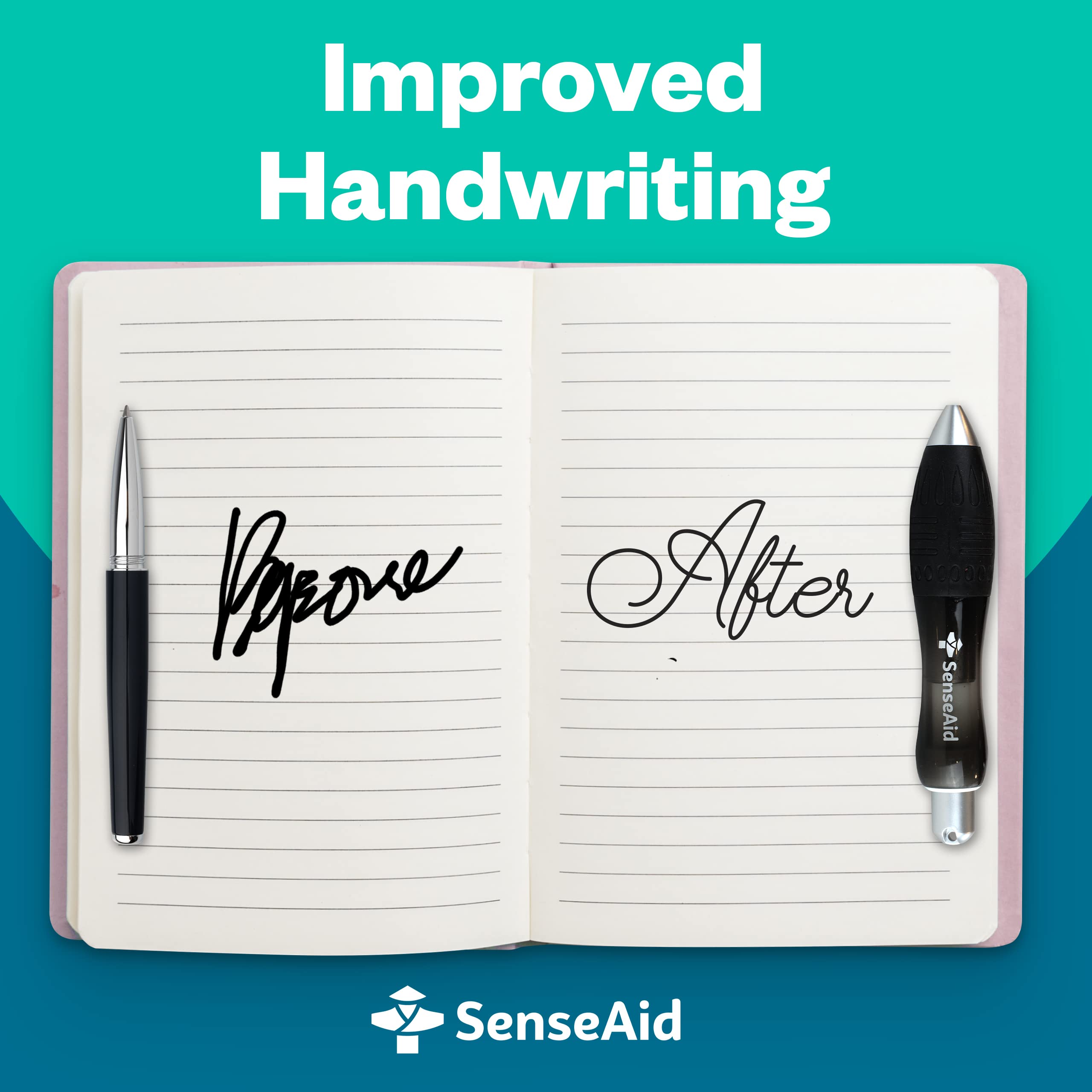 Weighted Pens for Arthritis & Hand Tremors - 2 Pack Extra Wide Grip Pens with Bonus Ink Refills - Fat Heavy Pens for Parkinson's, Carpal Tunnel & Essential Tremor Relief - Ideal for Comfortable Writing, Drawing & Daily Use