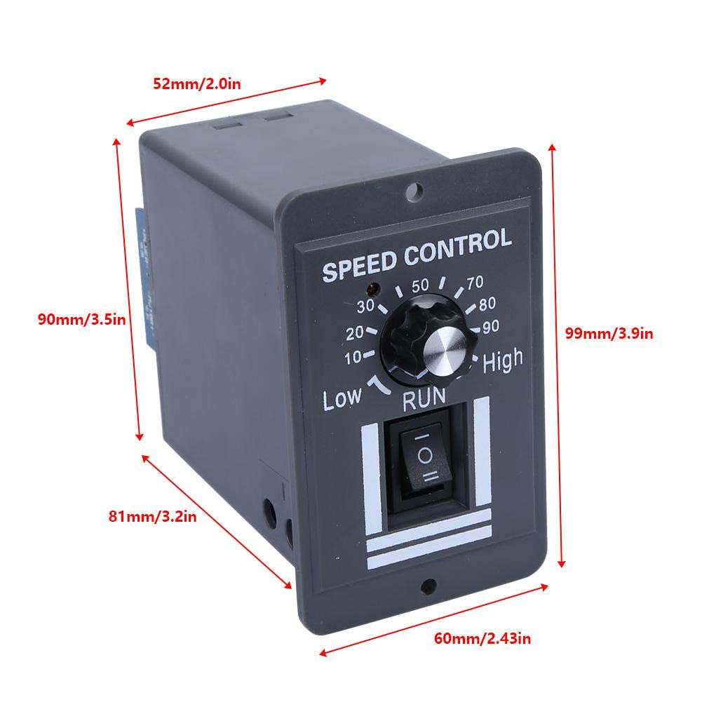 12V-60V 10A DC Motor Speed Controller with Switch - for DIY & Industrial Use