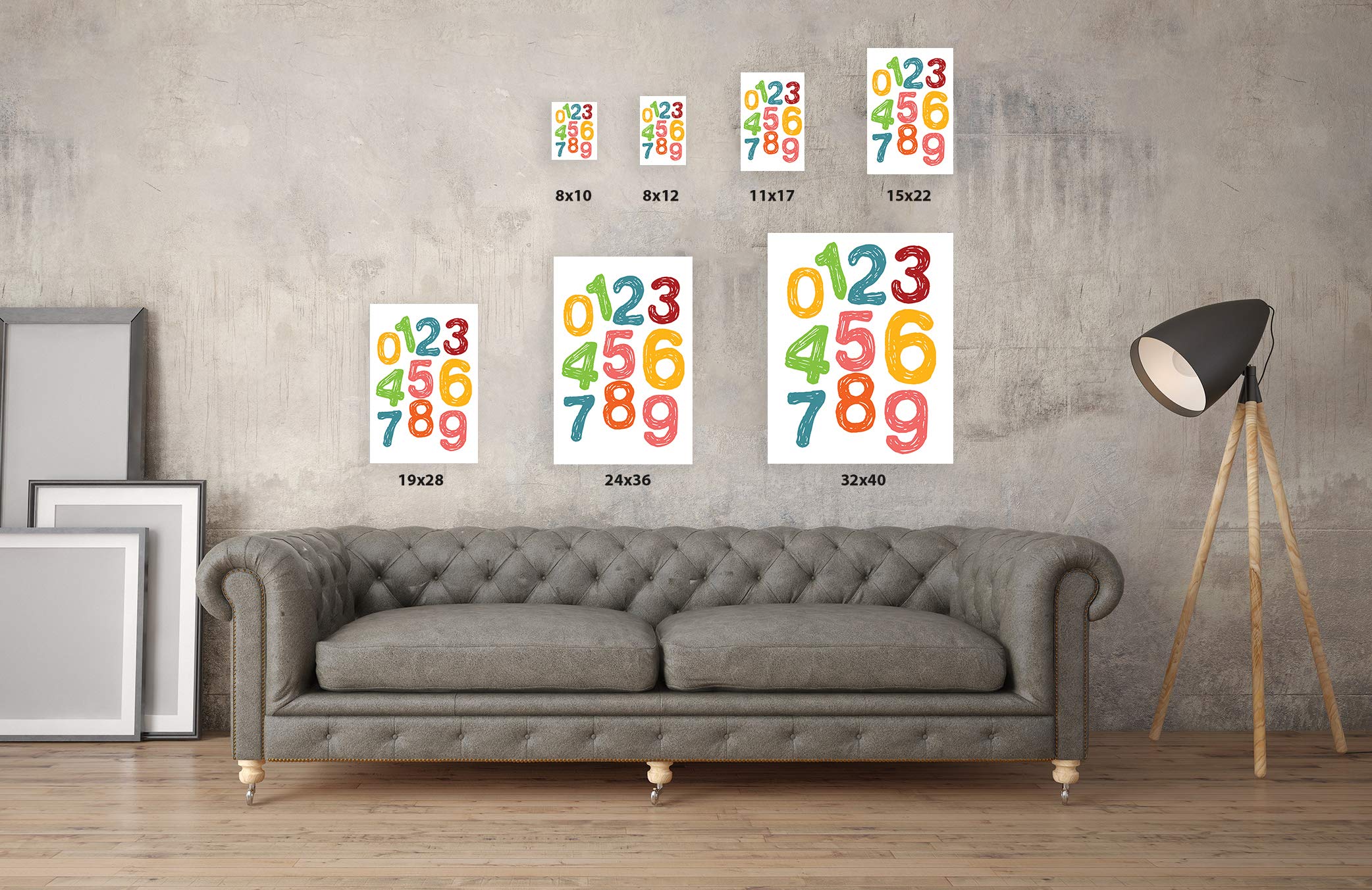 Festive Christmas Sweater for Women | Nursery Room Wall Art Decor | Funny Numbers Kids Poster Print 8
