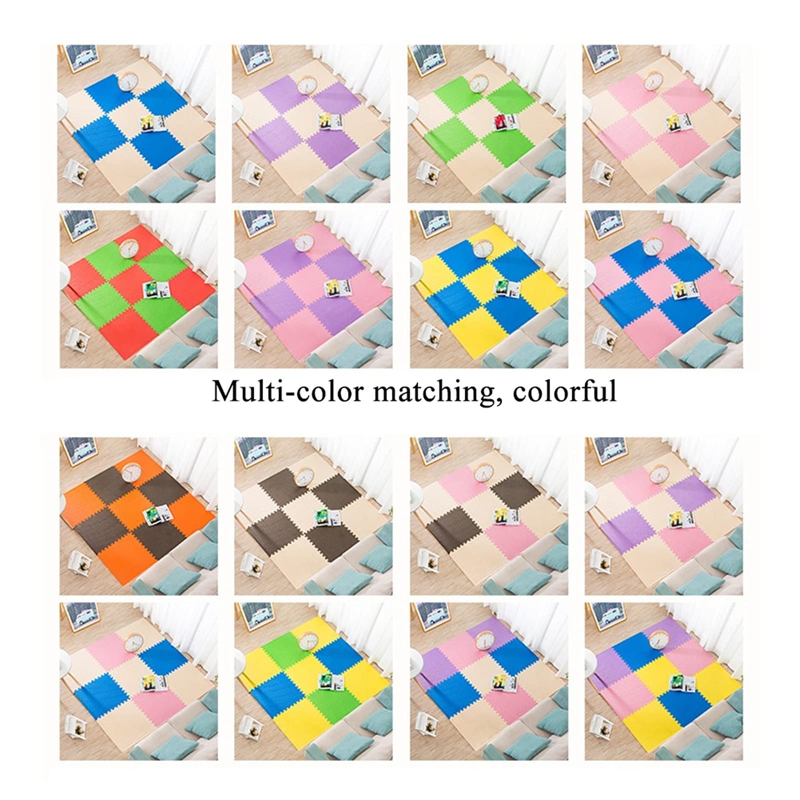 Non-Toxic Interlocking Foam Floor Mats for Kids - Soft EVA Puzzle Playmat Tiles for Baby Playroom, Gym & Yoga (30x30x1.2cm, 32-Piece Set, Purple) - Perfect for Daycare, Home Play Area & Toddler Safety Flooring