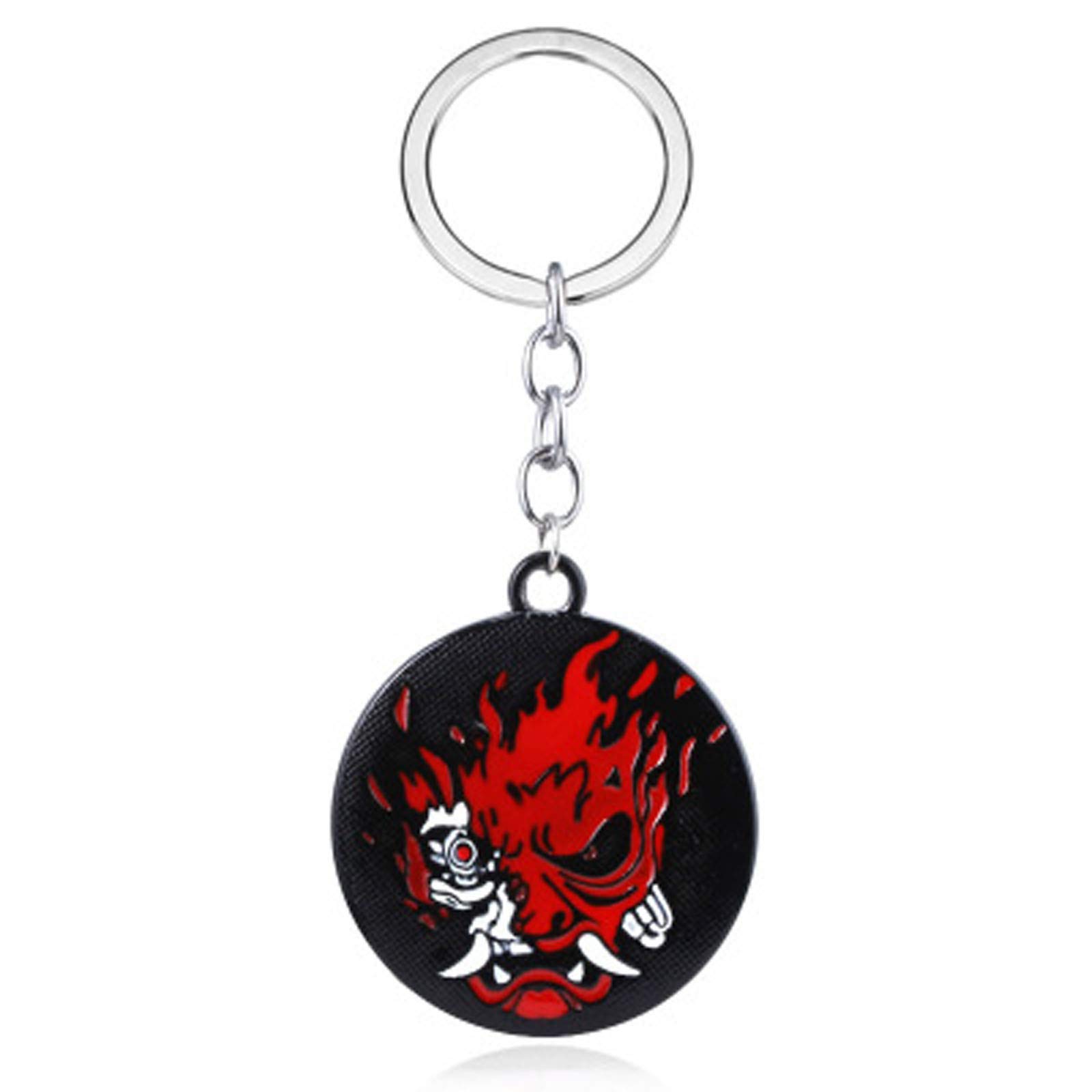 Creative Black Pattern Pendant Keychain - Stylish Metal Keychain with Unique Design for Keys, Bags & Gifts | Perfect for Everyday Use, Travel Accessories & Personal Organization