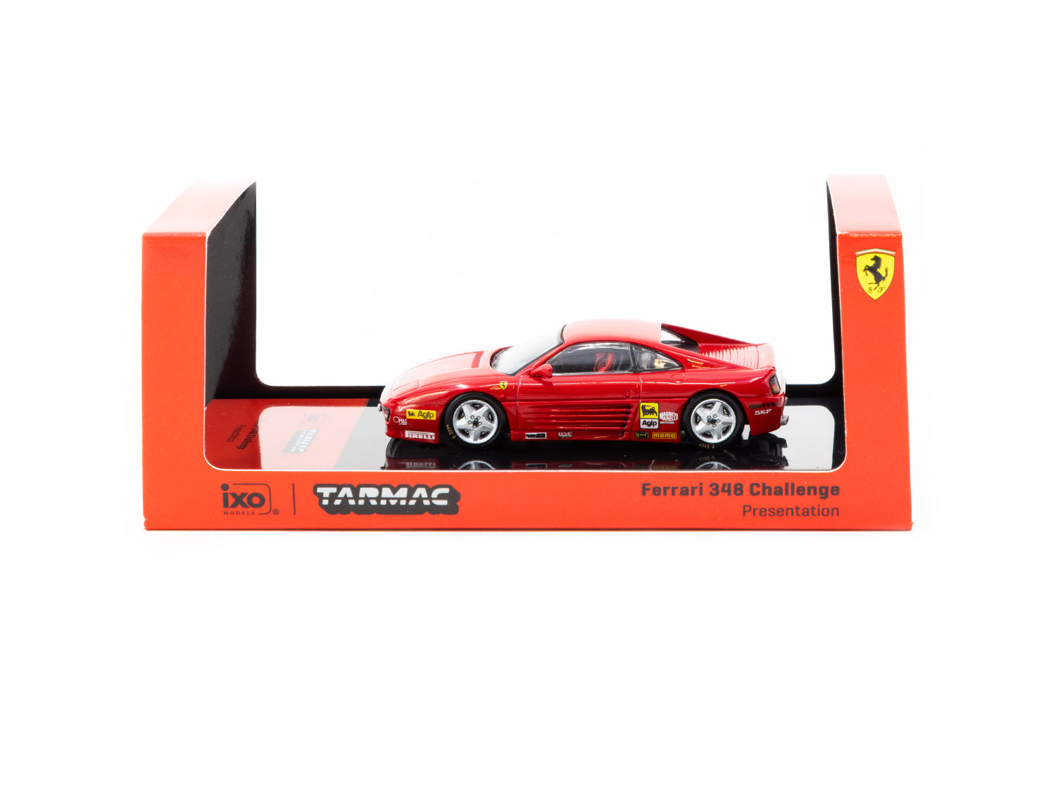 Tarmac Works 1/64 Scale Ferrari 348 Challenge Diecast Model Car - Hobby64 Collectible for Car Enthusiasts | Perfect for Display, Racing Dioramas, and Gift Giving